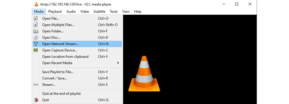 rtmp streaming vlc